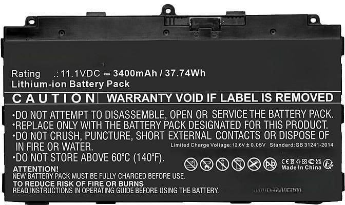 Bateri laptopi CoreParts 50Wh, 14.4V, 3470mAh, e zezë