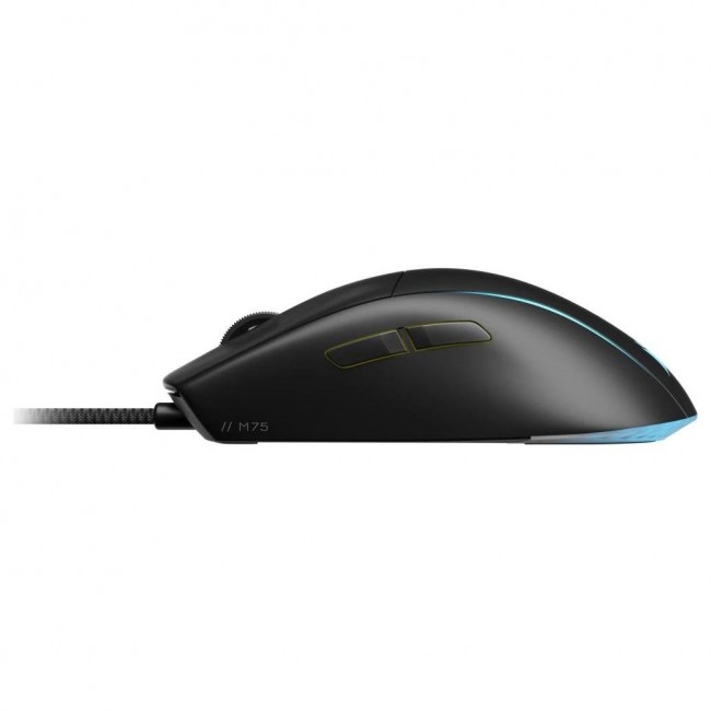 Гејминг глушец CORSAIR M75 LIGHTWEIGHT, 26000 DPI, со кабел, црн
