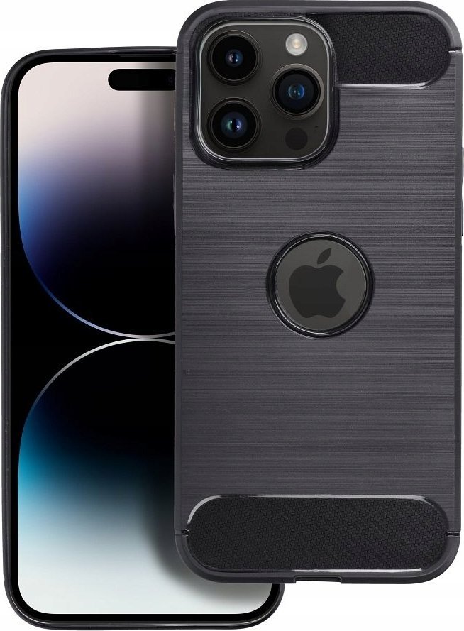 Këllëf telefoni OEM Carbon për iPhone 16 Plus, mbrojtës, i zi