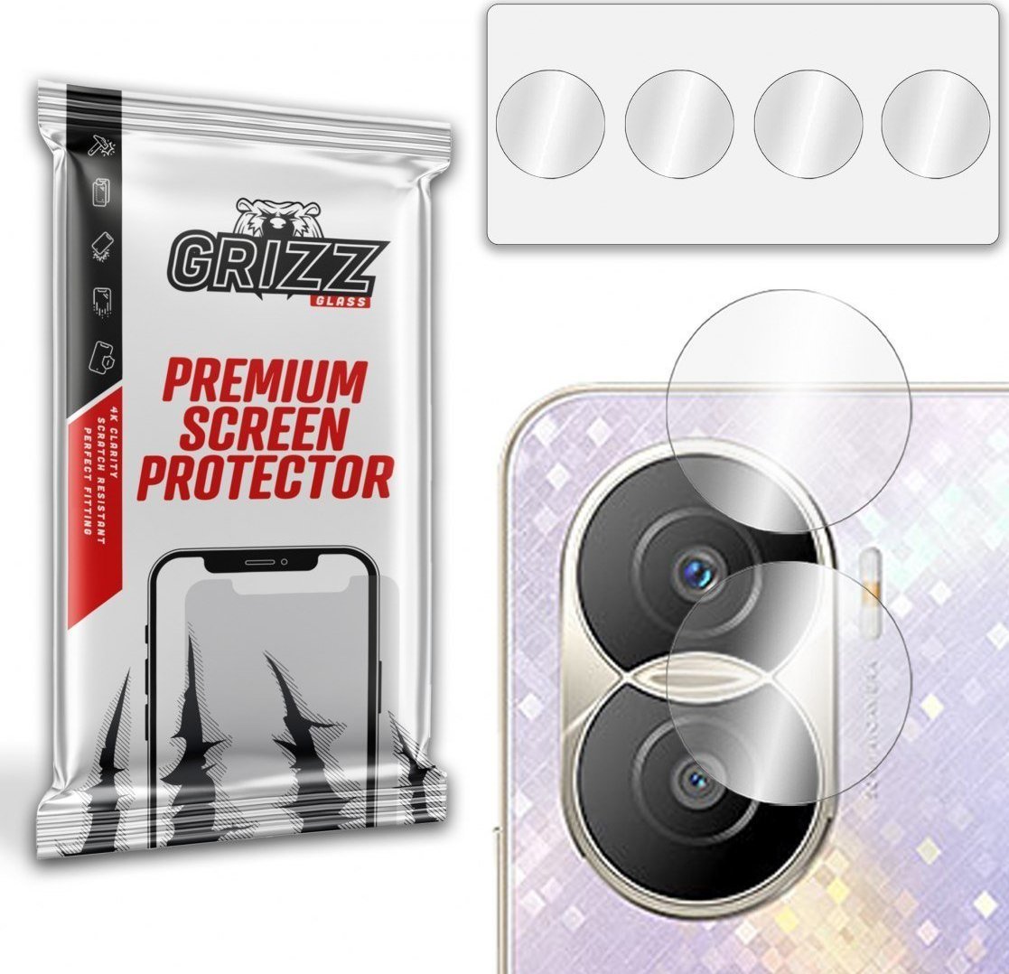 Mbrojtës kamerë GrizzGlass për Honor X40i, xham hibrid, set 2 copë, transparent
