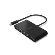 Belkin USB-C мултимедијален адаптер, 4K HDMI, Gigabit Ethernet, USB-A 3.0, VGA