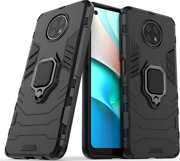 Mbrojtëse Alogy Stand Ring Armor për Xiaomi Redmi Note 9T / 9T 5G, e zezë
