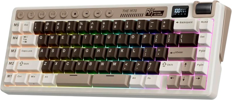 Tastierë mekanike gaming RK ROYAL KLUDGE M70, 75%, tri mode, RGB, wireless