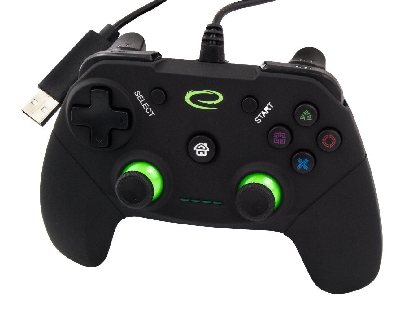 Gamepad Esperanza Vanquisher Pad EGG110K, me vibrim, për PS3 dhe PC, i zi