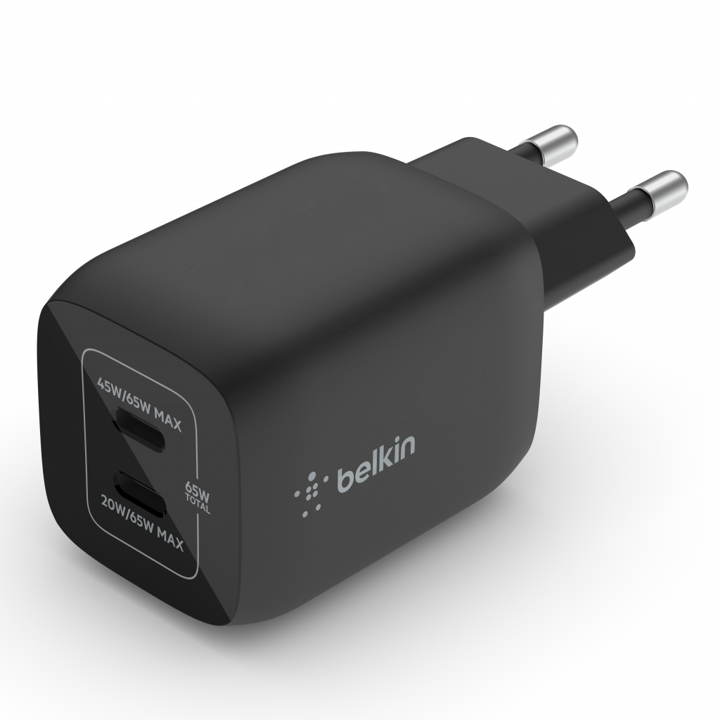 Karikues Belkin 65W PD PPS Dual USB-C GaN, i zi