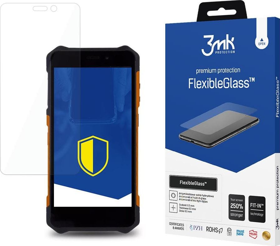 Mbrojtës ekrani 3mk FlexibleGlass për MyPhone Hammer Iron 3 LTE, xham hibrid, transparent
