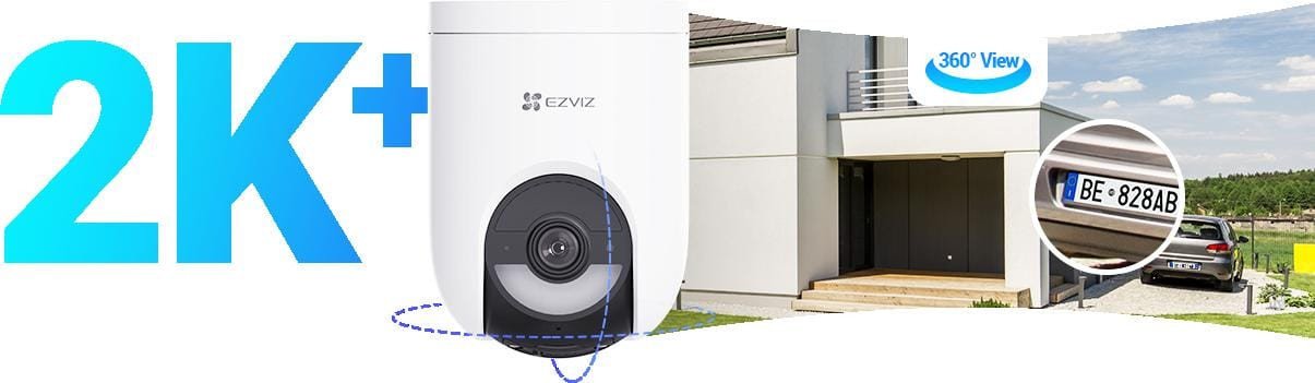 Kamerë sigurie IP Ezviz HB8c Lite, 4MP 2K, Wi Fi, e bardhë