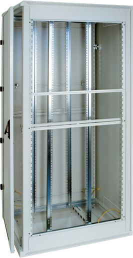Shinë vertikale rack Triton 42U, metalike, gri