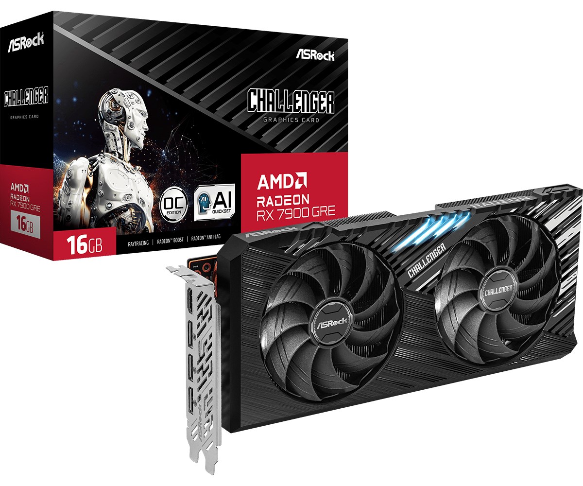 Kartë grafike ASRock Challenger AMD Radeon RX 7900 GRE, 16 GB GDDR6