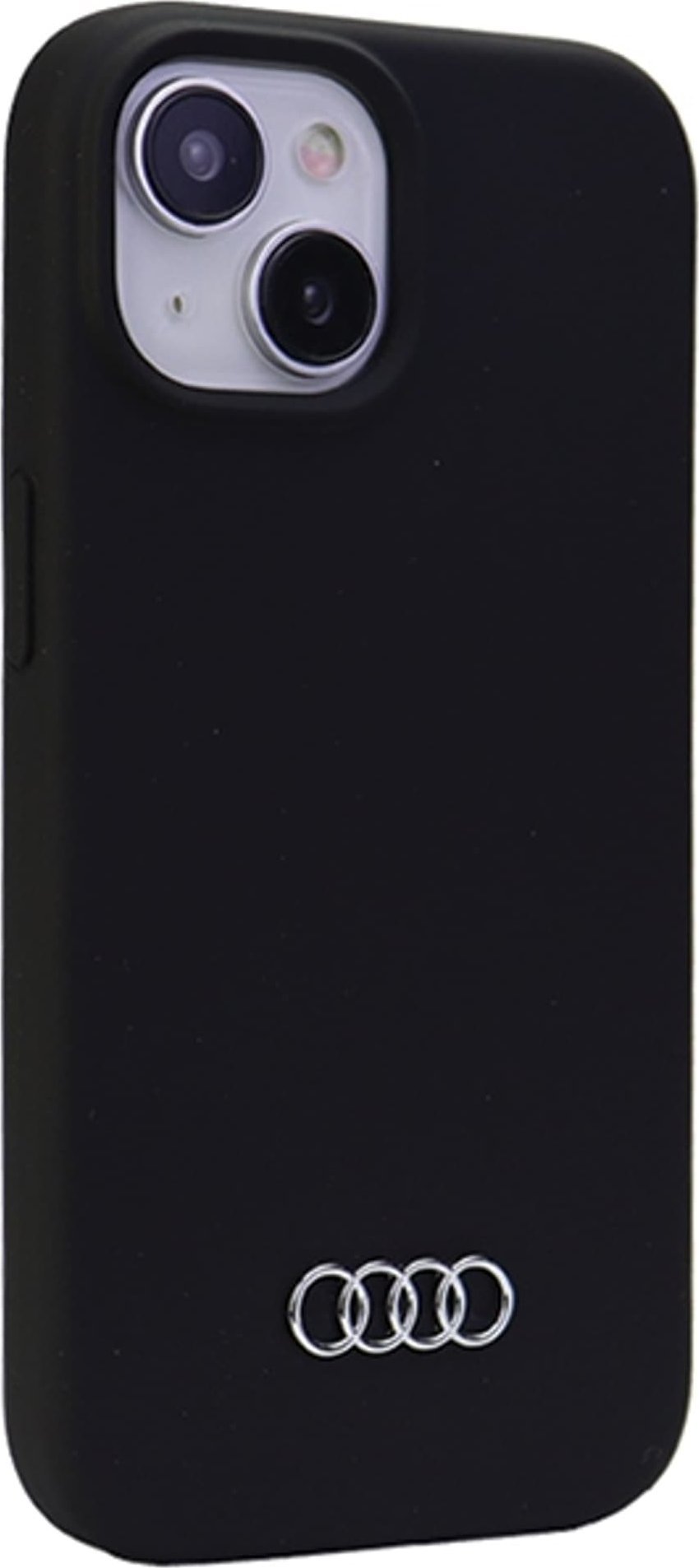 Mbulesë telefoni Audi Silicone Case për iPhone 15 6.1", silikon, e zezë