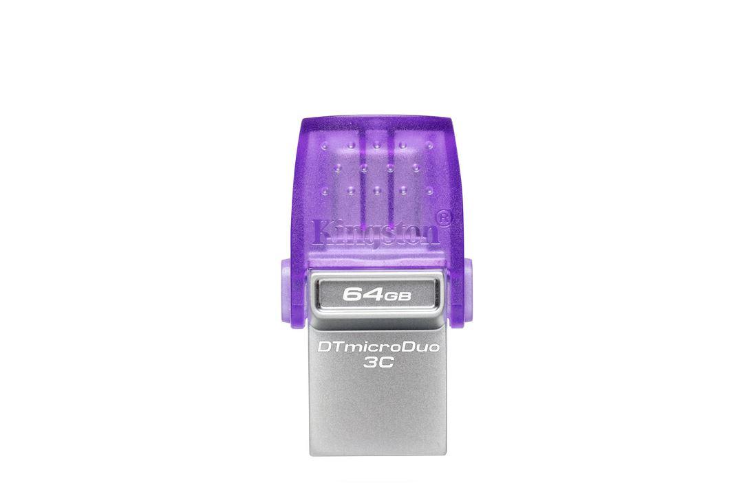 USB flash Kingston DataTraveler MicroDuo 3C, 64GB, USB 3.2 Type C dhe Type A, lejla