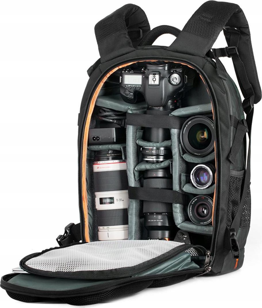 Çantë fotografike K&amp;F Concept KF13.119, 23L, për kamera dhe laptop 14", kamuflazh pylli