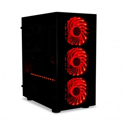 Kutia kompjuterike iBOX Passion V4 OPV4, RGB, ATX, e zezë