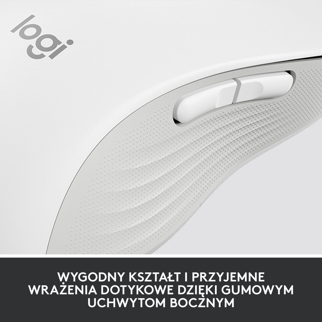 Maus Logitech M650, për majtakë, wireless, Bluetooth, USB, i bardhë dhe i hirt