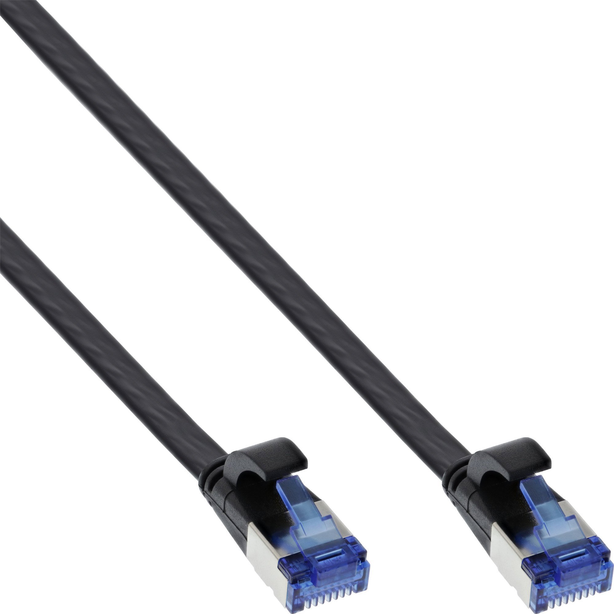 Kabllo rrjeti InLine Flat, Cat.6A UFTP, 0.3m, e zezë