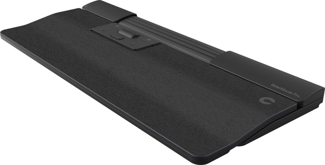 Maus ergonomik Contour SliderMouse Pro CDSMPRO10210, pa kabllo, Bluetooth 2.4 GHz, lëkurë vegane, i zi