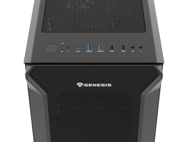 Kasë për PC Genesis IRID 505F, e zezë