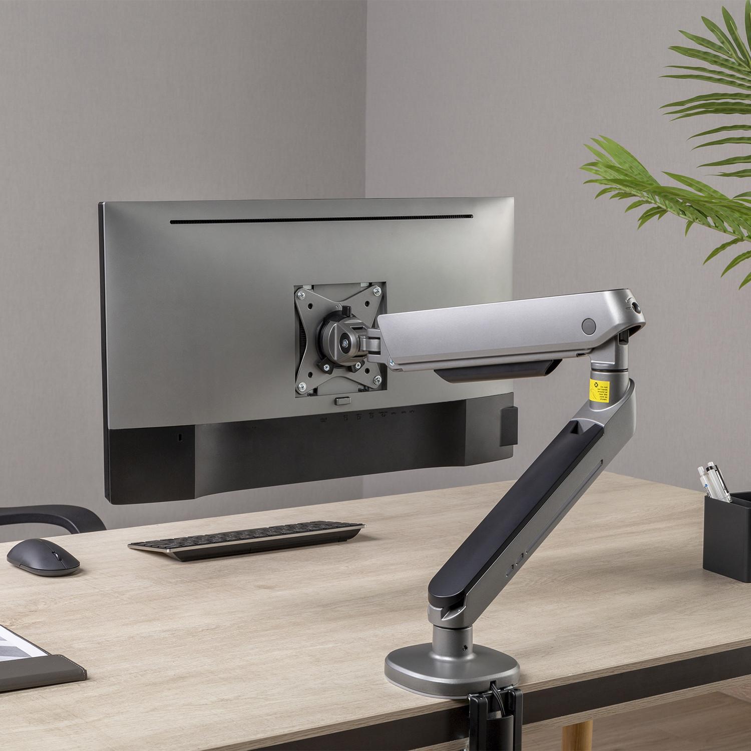 Mbajtëse tavoline për monitor NanoRS RS165, 17"-32", me ndriçim RGB LED, e zezë