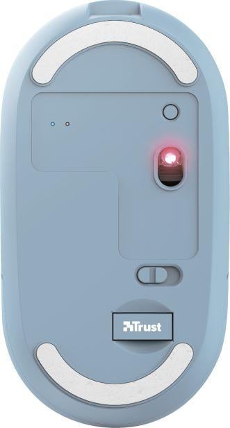 Maus Trust Puck, wireless, USB, i kaltërt