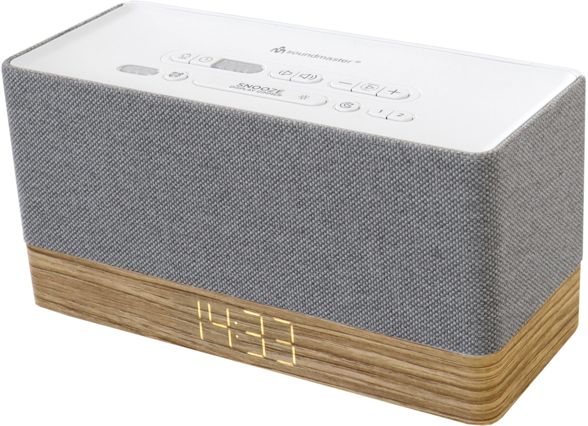 Radio alarm Soundmaster UR630WE, FM, Bluetooth, gri kafe