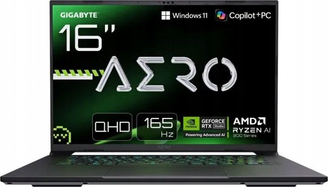 Laptop Gigabyte AERO X16 1VH 93EEC94DH, 16" QHD+, Ryzen AI 7, RTX 5060, 1TB, i bardhë