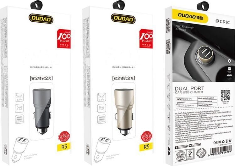 Karikues për makinë Dudao R5, 2x USB-A 3.1 A (55632-uniw)