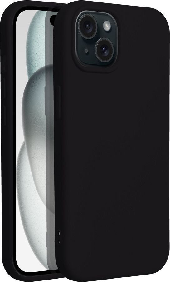 Futeri silikoni Futera për Apple iPhone 15 Plus, soft touch, e zezë