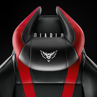 Mbështetëse koke gaming Diablo Chairs Headrest, Memory Foam, lëkurë eco, e zezë e kuqe