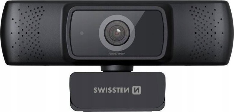 Webcam Swissten Ierna, Full HD 1080p, USB, e zezë