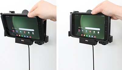 Mbajtëse aktive tablet Brodit për Galaxy Tab Active 5, me karikim, e zezë