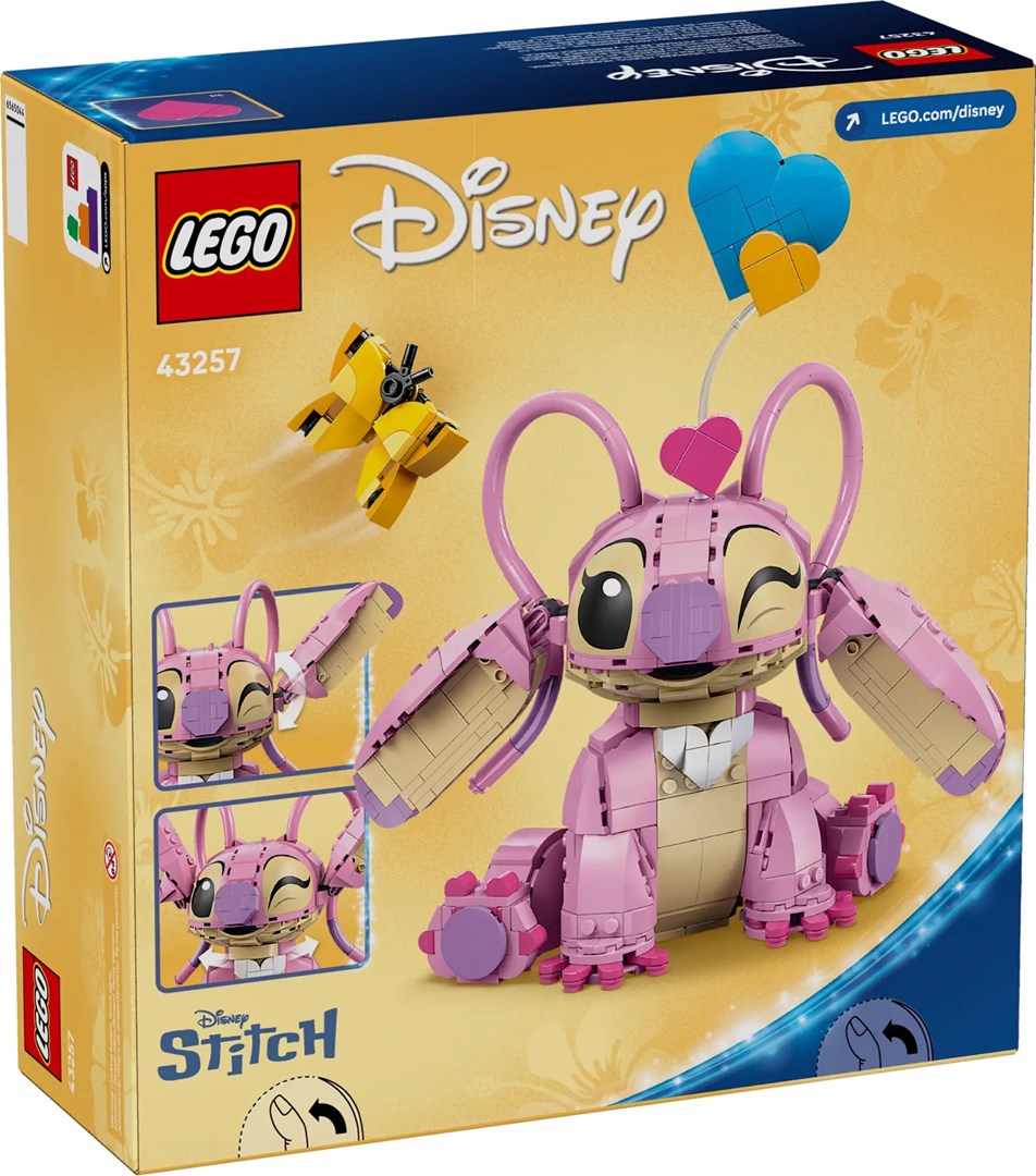 Lodër ndërtuese LEGO Disney Angel, figurë koleksionare, për fëmijë, rozë