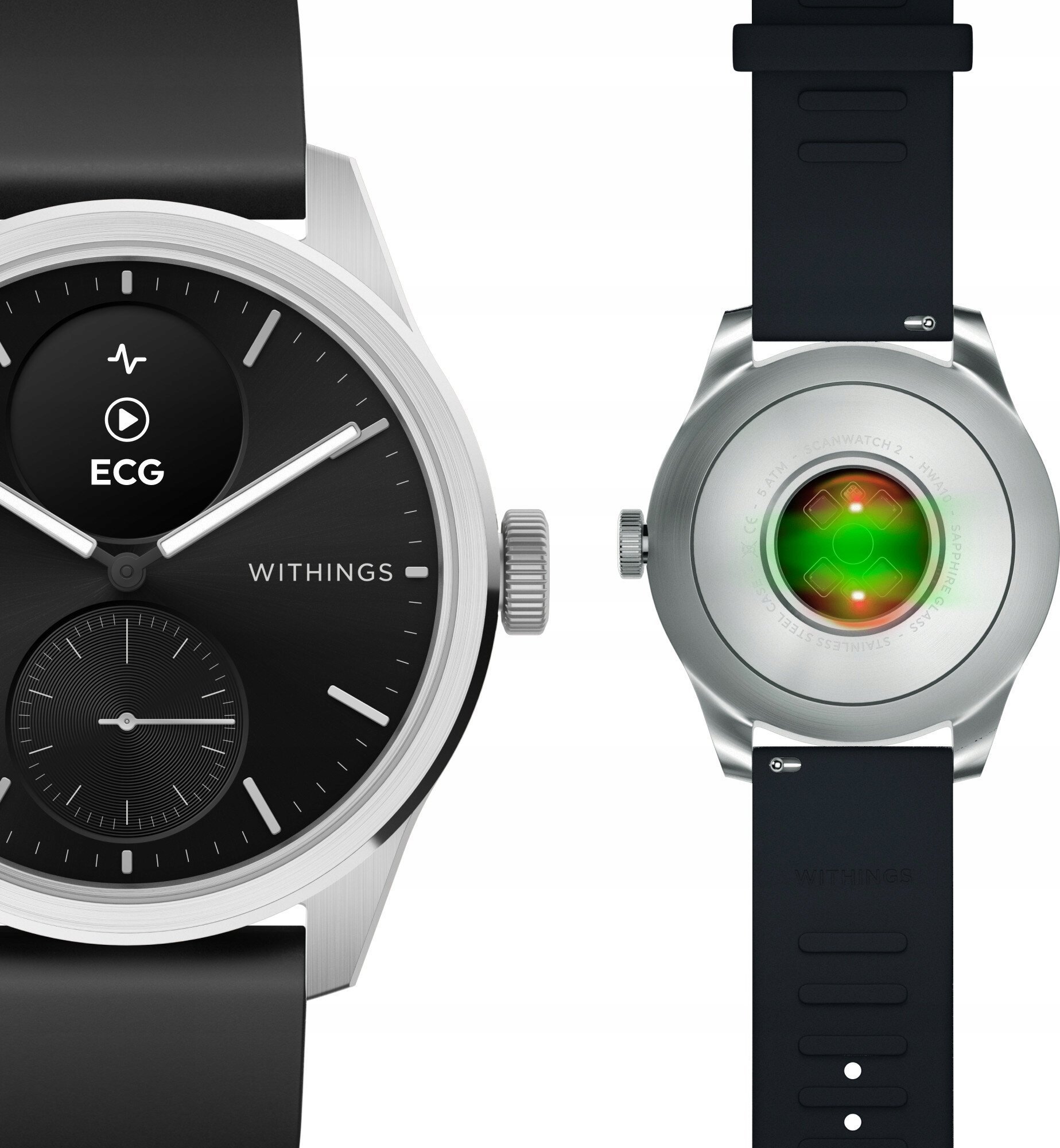 Smartwatch Withings ScanWatch 2, 42mm, hibrid, i zi