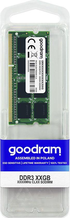 Disk memorie GoodRam DDR3 SODIMM 4GB 1600MHz CL11 (GR1600S364L11S/4G)