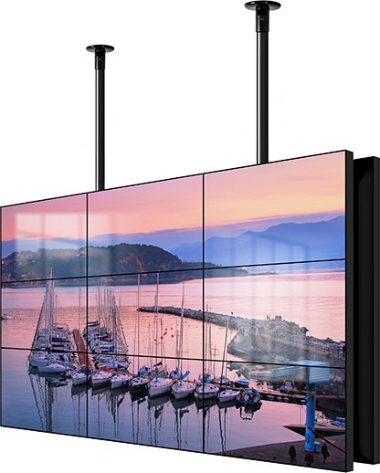 Bravë montimi për video wall B-Tech BT8390-WFK2/B, për mure dhe shtylla, metal 5 mm, e zezë