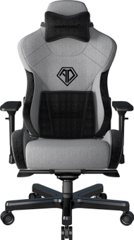 Karrige gaming AndaSeat T-Pro II, ergonomike, pëlhurë, gri e zezë