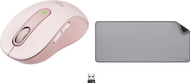 Set maus dhe mauspad Logitech M650, wireless, Bluetooth, rozë dhe gri