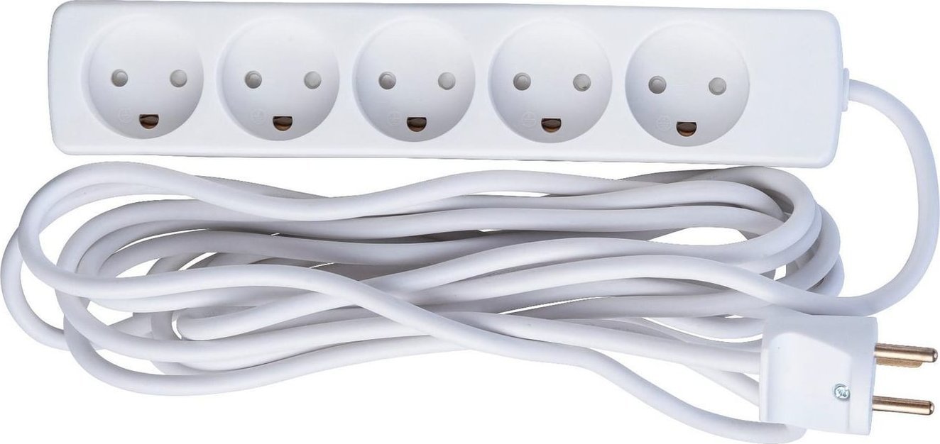 Zgjatues elektrik Microconnect GRU0055WDK, 5x dalje, kabllo 5 m, i bardhë
