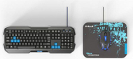 Set tastierë, maus dhe mauspad E-Blue Polygon (45907), të zi/të kaltër