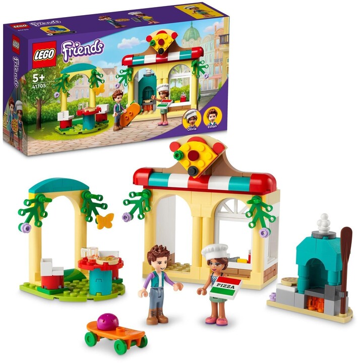 Set lodër LEGO® Friends 41705 Pizzeria in the town of Heartlake, 144 pjesë