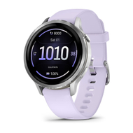 Orë inteligjente Garmin Venu 4, 41mm, GPS, argjend me rrip lejla