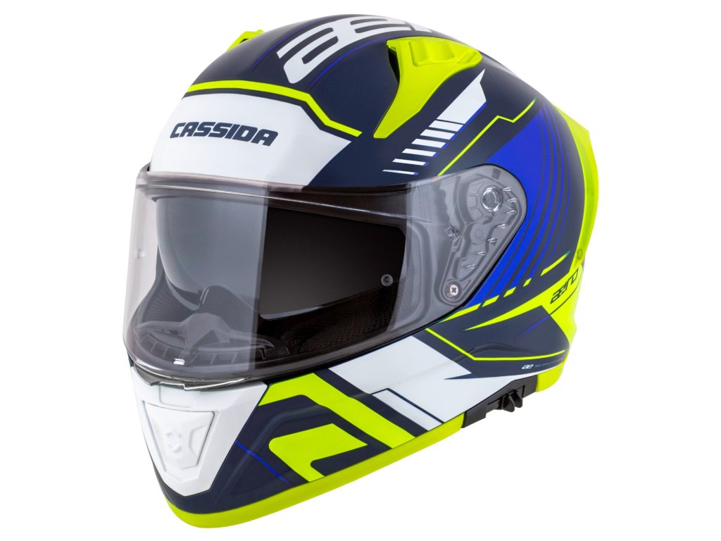Kaskë moto Cassida Aero Drome, full face, polikarbonat, e zezë