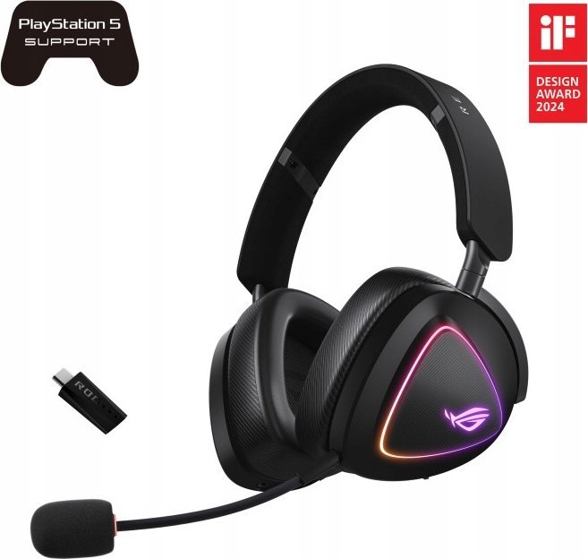 Kufje Asus ROG Delta II, të zeza