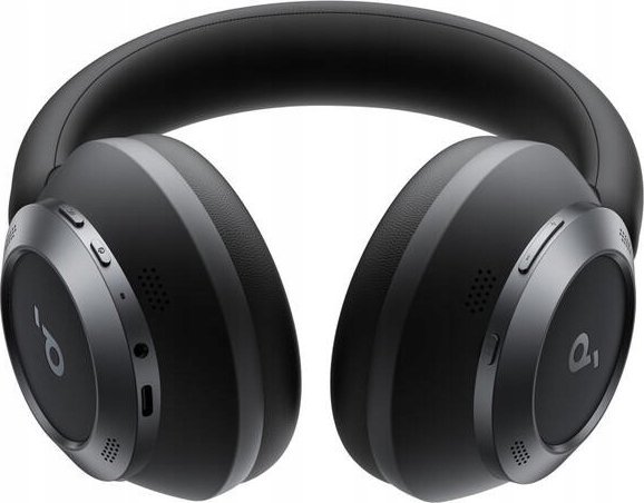 Kufje Soundcore Space One Pro, wireless, Bluetooth, mbi vesh, të zeza