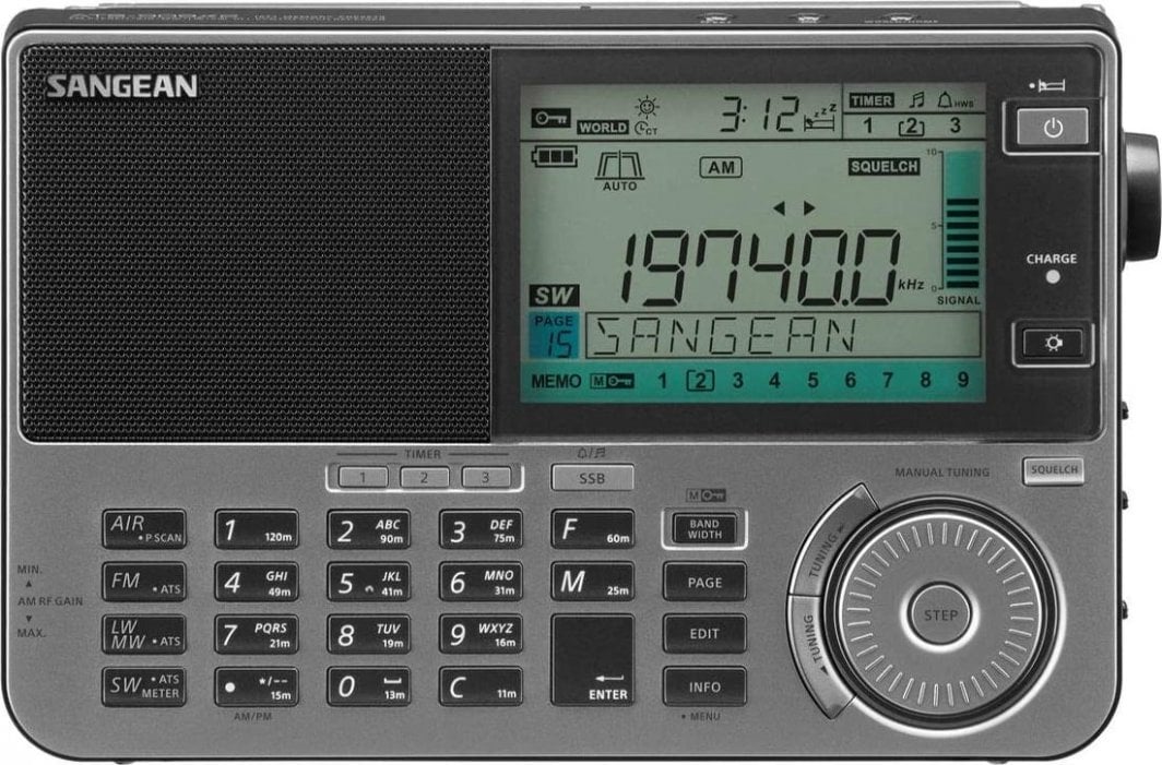 Radio portative Sangean ATS-909X2, multiband, SSB, gri