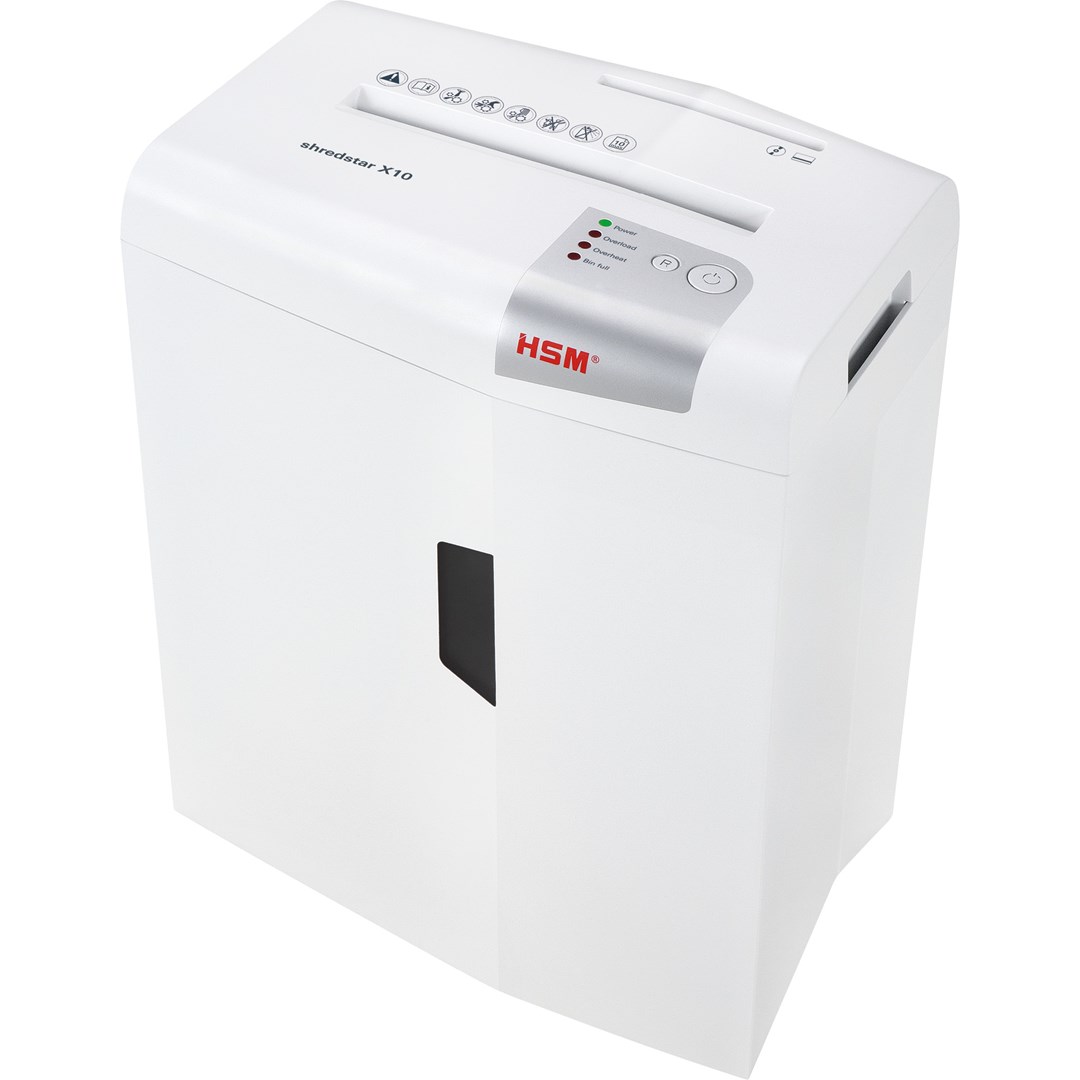 Shredder dokumentesh HSM Shredstar X10 P 4, 160W, prerje tërthore, i bardhë