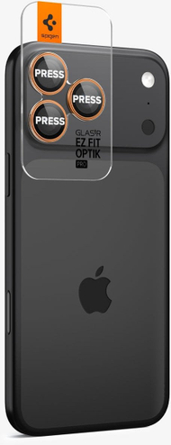 Mbulesë kamerë Spigen Glass TR EZ Fit Optik Pro, 2 copë, për iPhone 17 Pro, gri