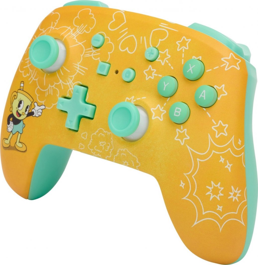 Kontroller PowerA Enhanced Cuphead, wireless, i verdhë