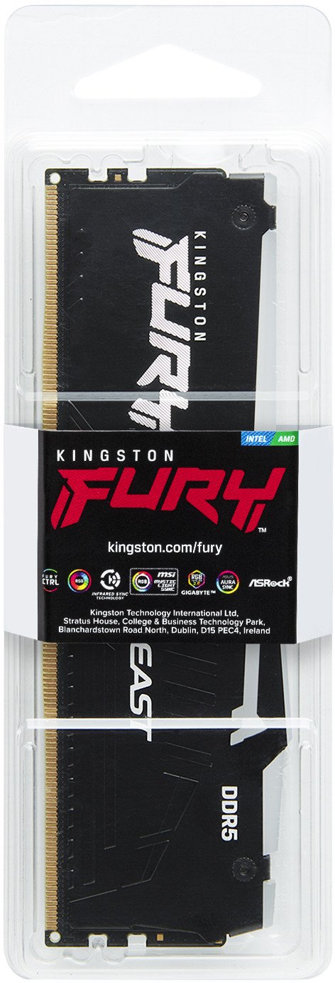 RAM Kingston FURY Beast, 32GB DDR5 5600MT/s, CL40, RGB