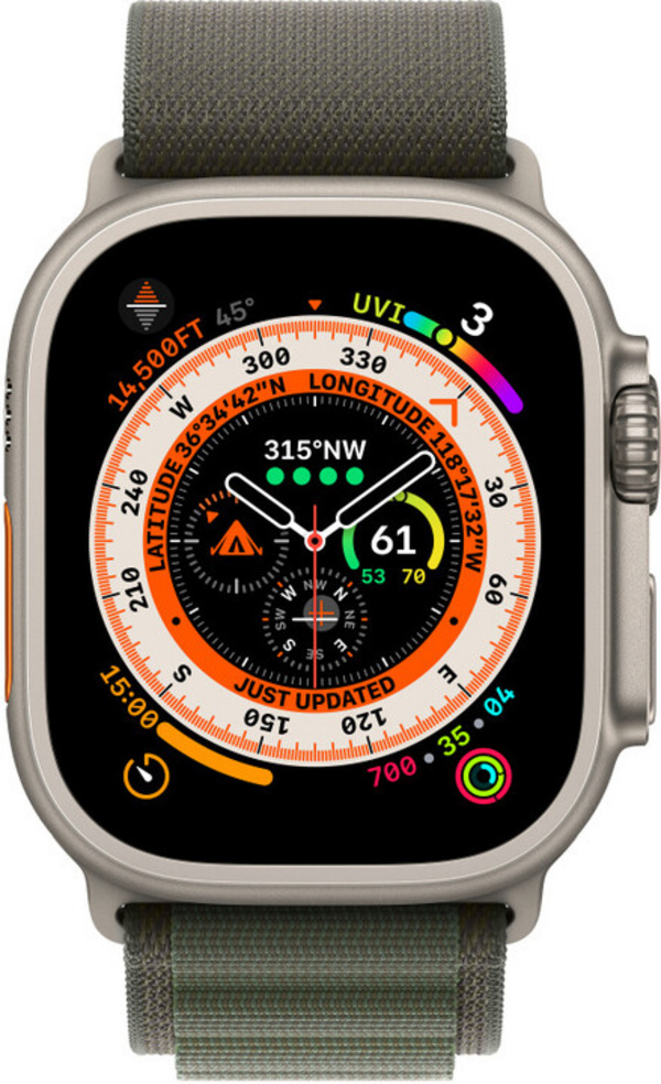 Apple Watch 49mm Band, Green Alpine Loop - Small