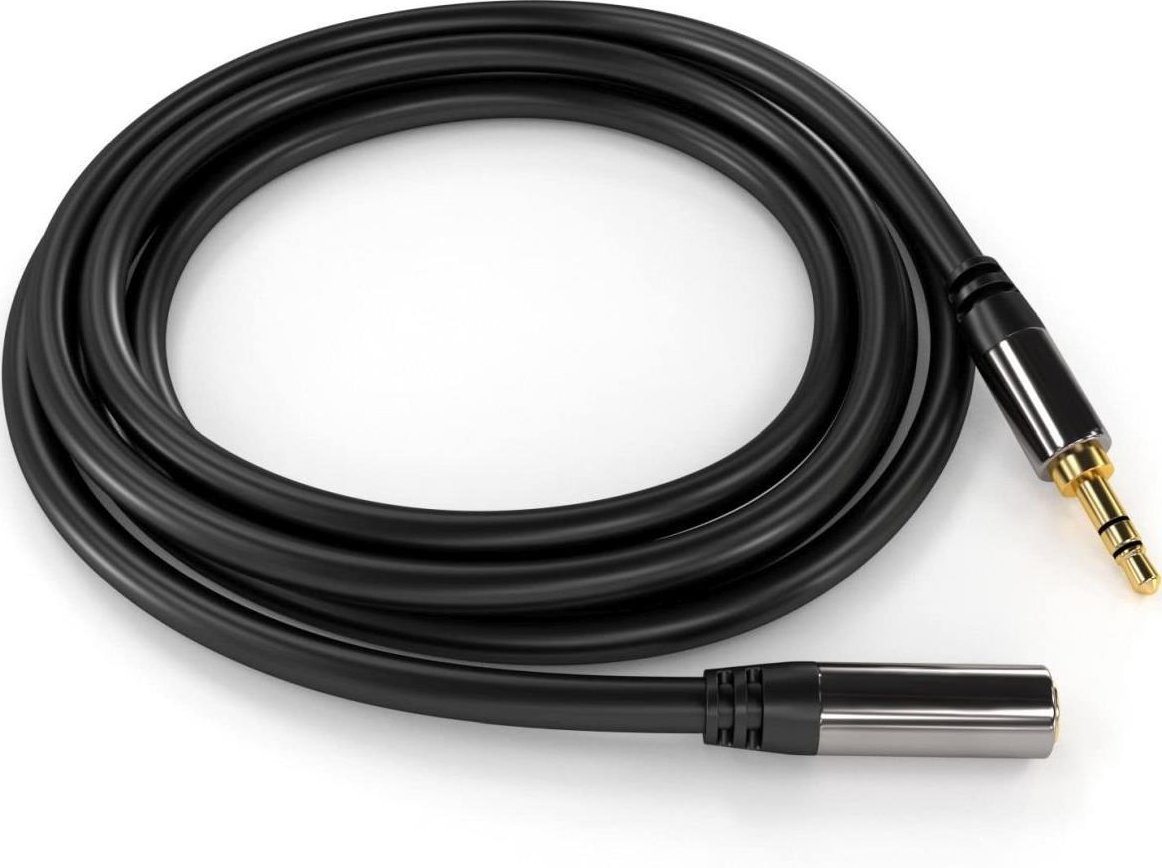 Kabllo zgjatëse audio PremiumCord PremiumCord, Jack 3.5mm M/F, 5m, e zezë